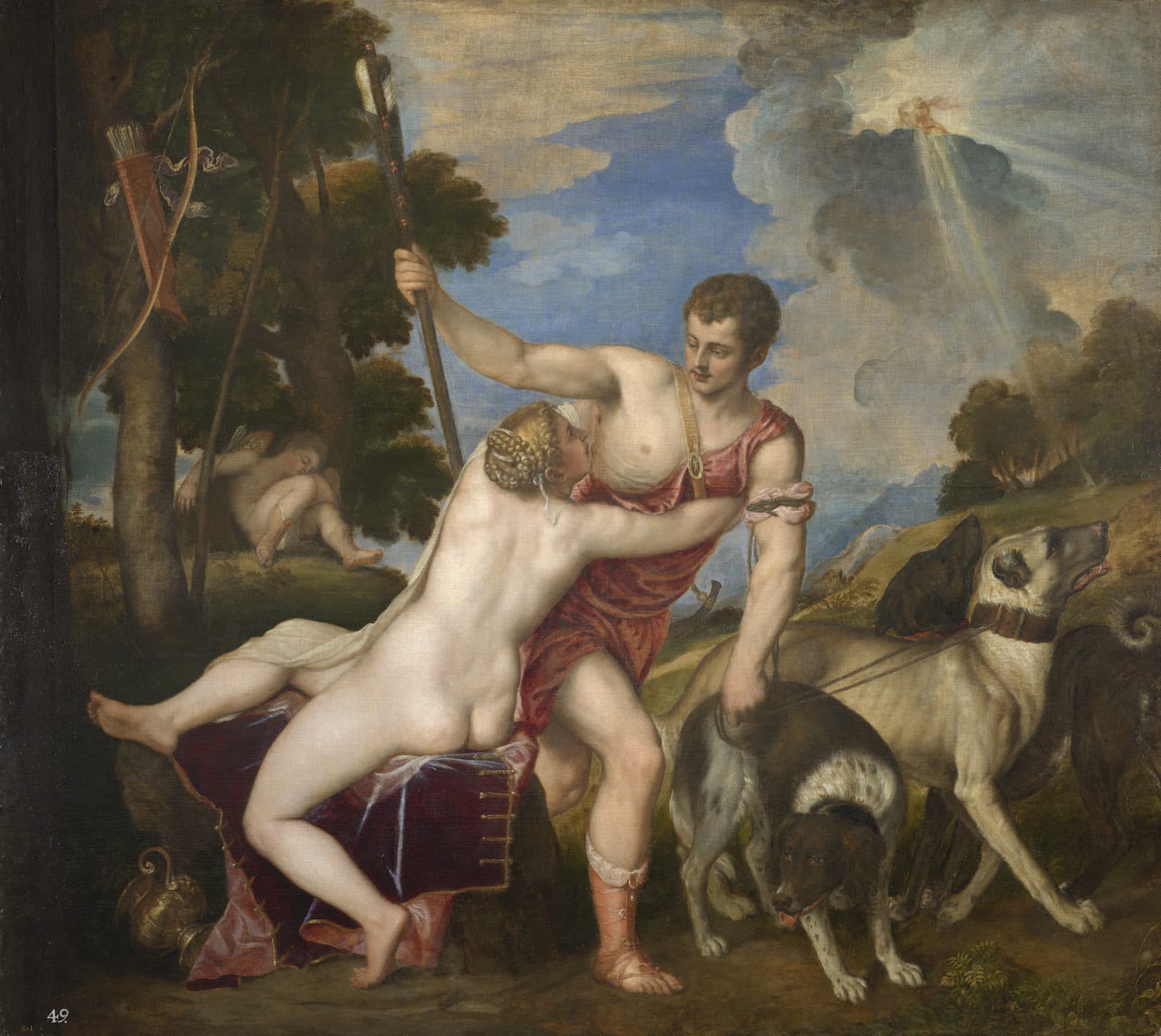 "Venus and Adonis" (about 1553–1554) by Titian. (Courtesy Museo Nacional del Prado, Madrid)