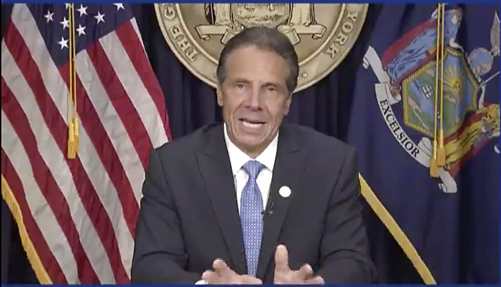In this still image from video,  Gov. Andrew Cuomo speaks during a news conference where he announced his resignation in New York on Tuesday, Aug. 10, 2021. (Office of the Governor of New York via AP)