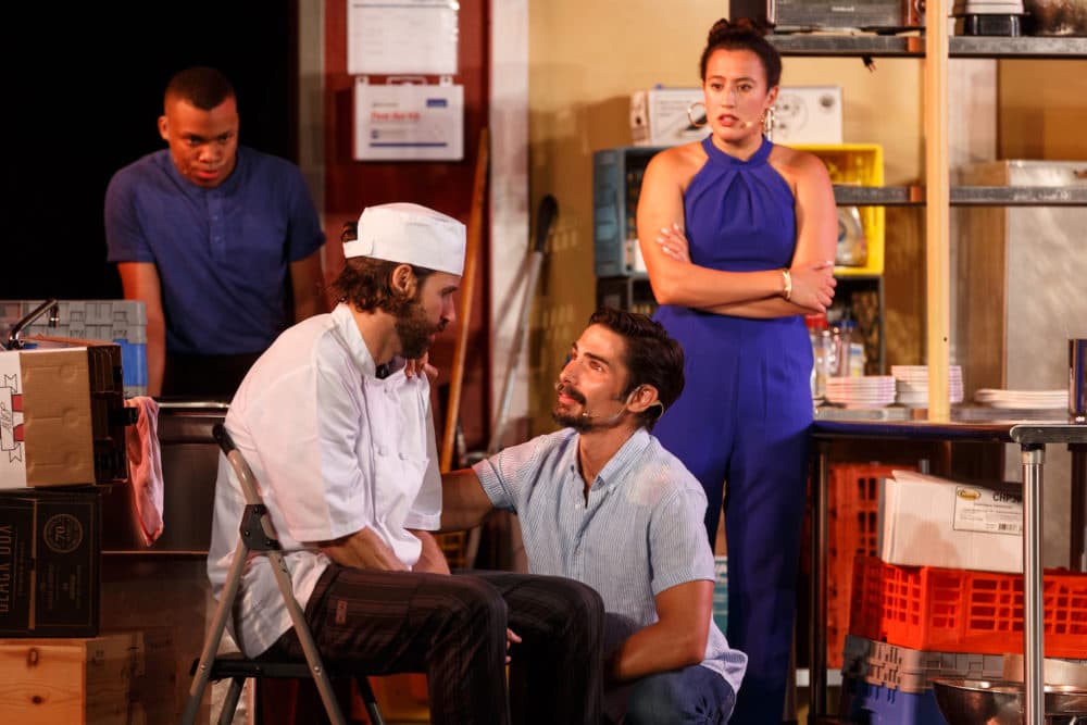 Jordan Pearson, James Louis Wagner, Matt Monaco and Emily Bosco in "Seared." (Courtesy Jason Grow)