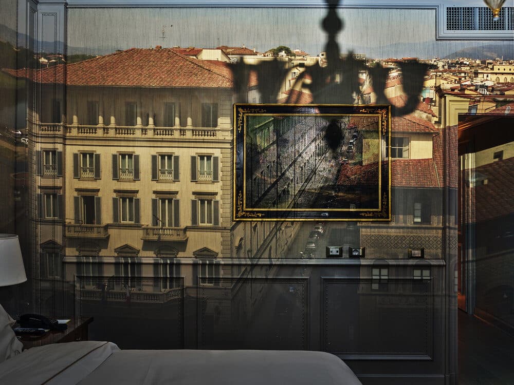 Abelardo Morell, "Camera Obscura: View of Florence from Hotel Exelsior, Italy," 2017. (Courtesy Fitchburg Art Museum)
