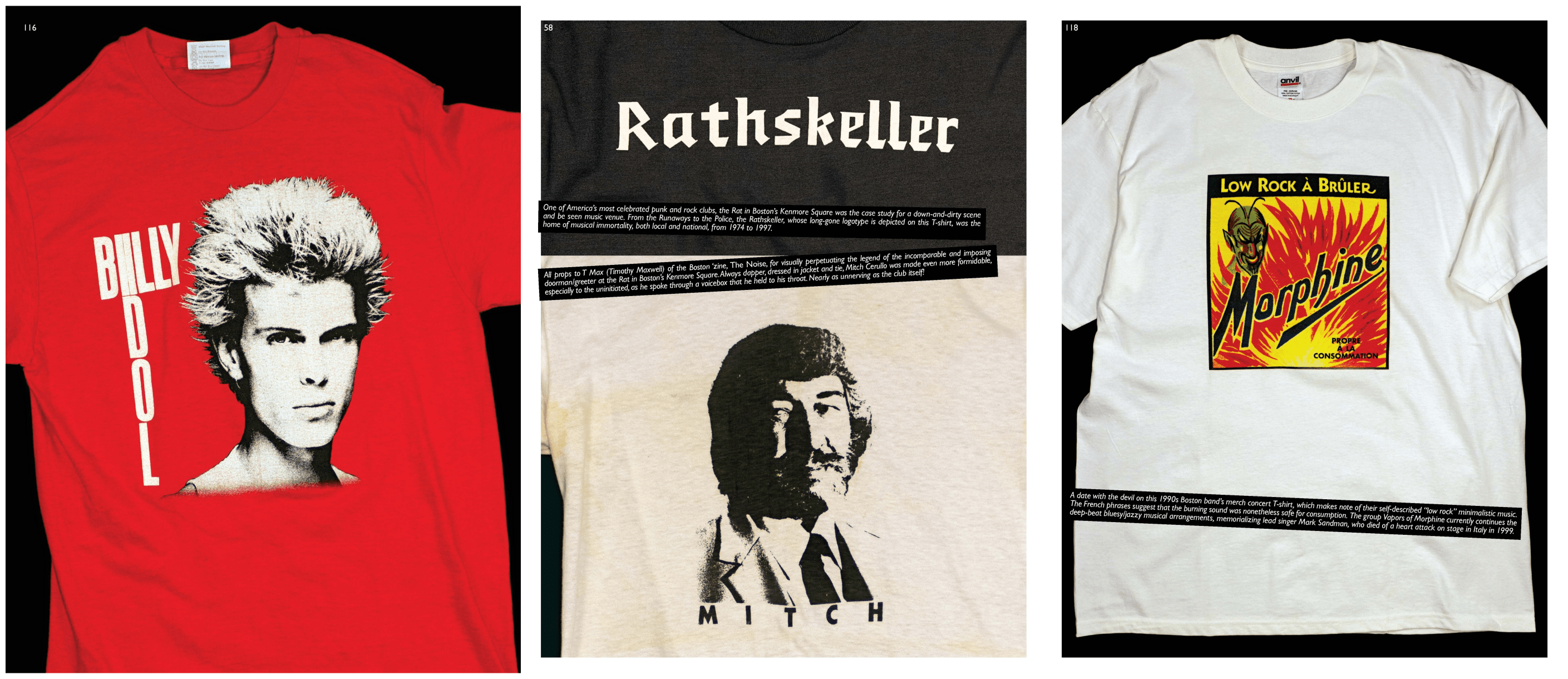 T-shirts featured in the curated book "Off Our Backs." (Courtesy)