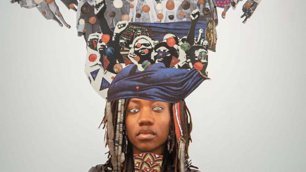 Helina Metaferia, "Headdress 4" (detail), 2019. (Courtesy of the artist/Museum of Fine Arts Boston)