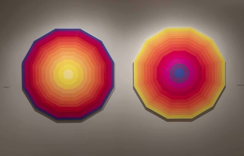 Zarah Hussain, "Inhale II" (left) and "Exhale II." (Courtesy Kathy Tarantola/Peabody Essex Museum)
