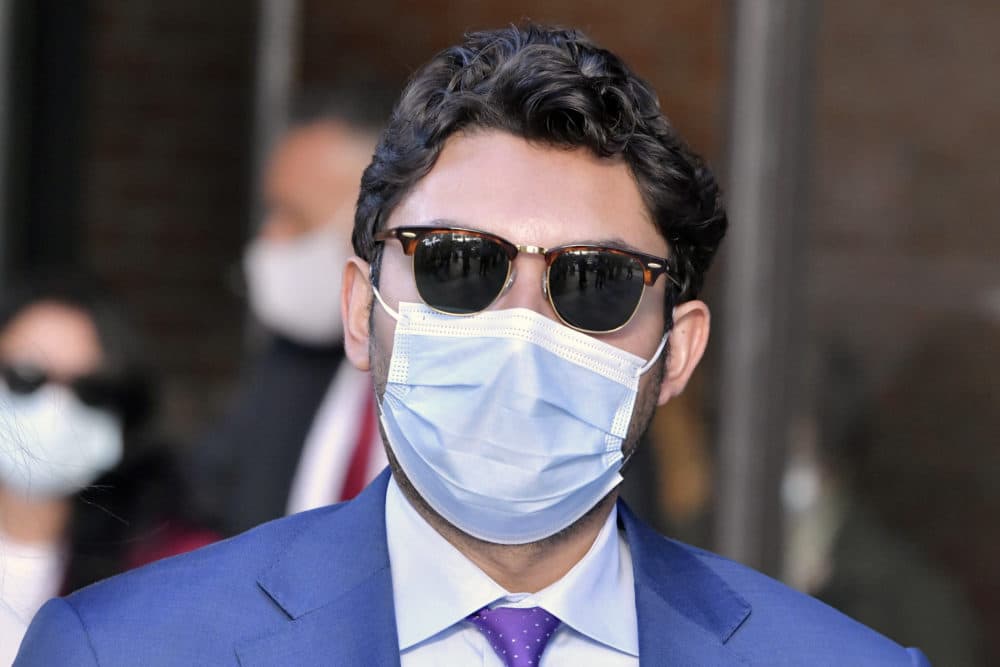 Jasiel Correia leaves a court appearance at the John Joseph Moakley United States Courthouse on Monday. (Josh Reynolds/AP)