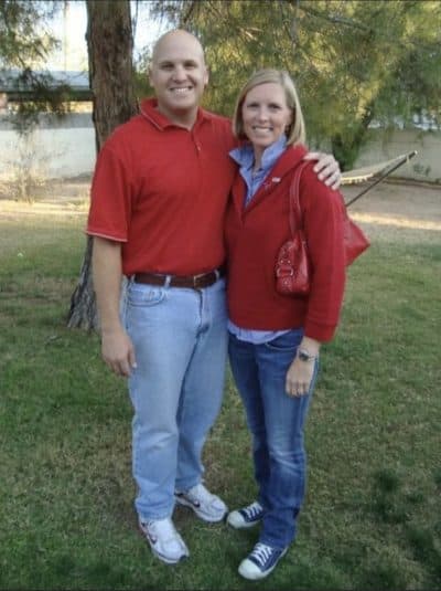 Crissy Perham (left) and her husband. (Courtesy of Crissy Perham)
