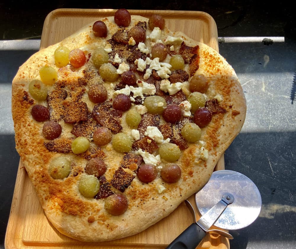Grape, Bacon And Cheese Flatbread (Kathy Gunst)