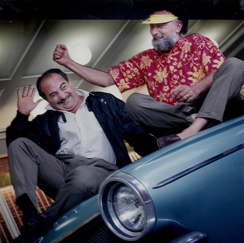 "Click and Clack" of "Car Talk." Ray, left, and Tom Magliozzi. (Lane Turner/The Boston Globe via Getty Images)