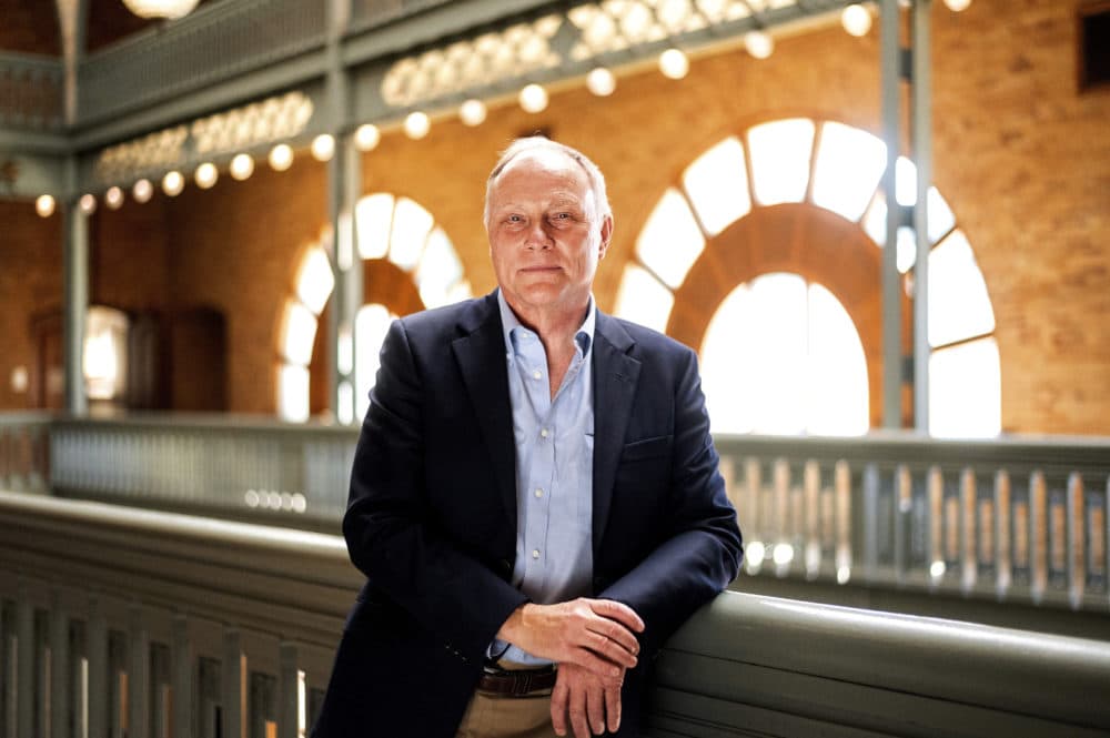 David Card, winner of the 2021 Nobel Prize in economics, stands for a portrait in Berkeley, Calif., on Monday, Oct. 11, 2021. (Noah Berger/AP)
