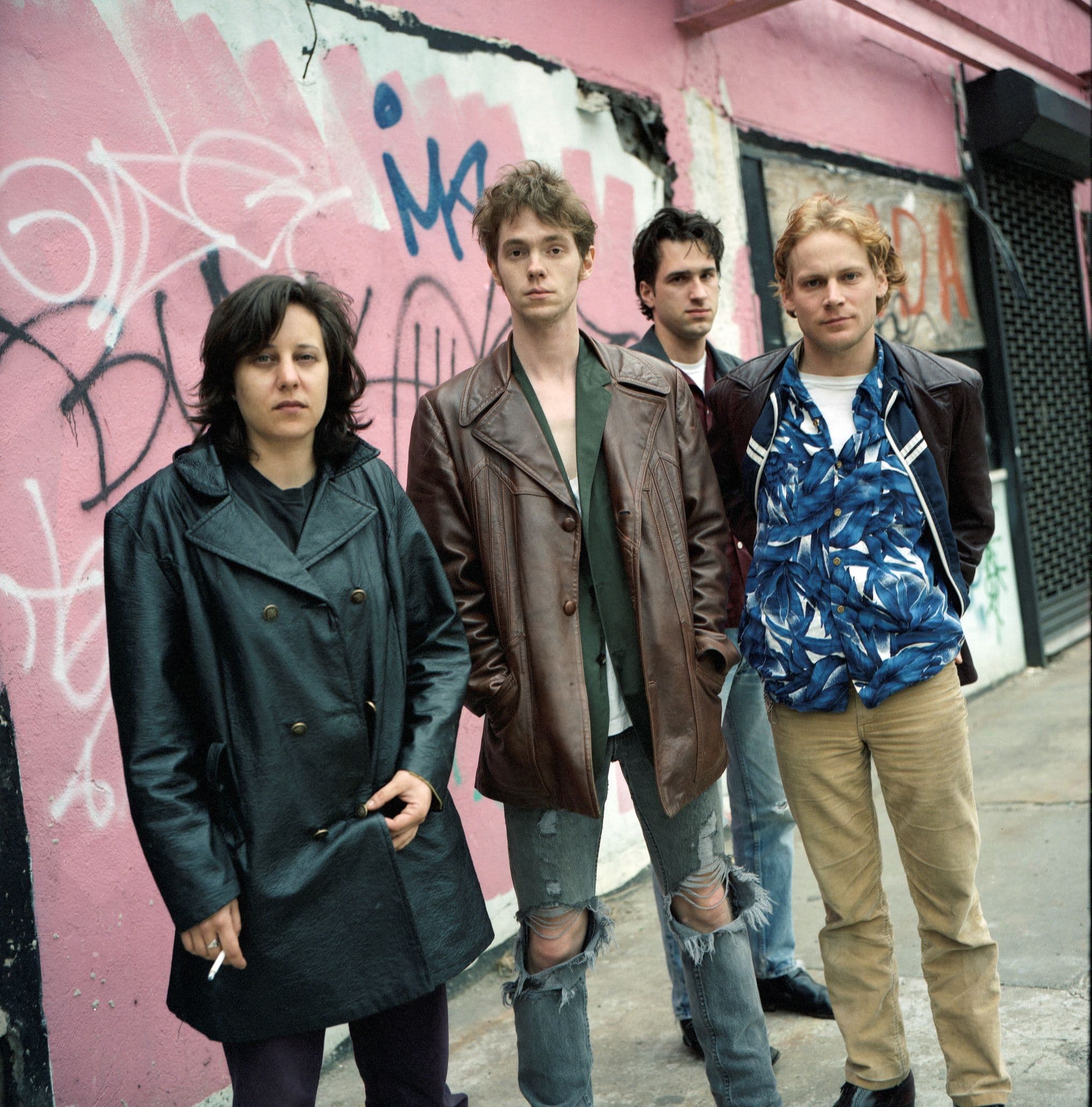 Thalia Zedek (left) with members of the band Come. (Courtesy Mark C)
