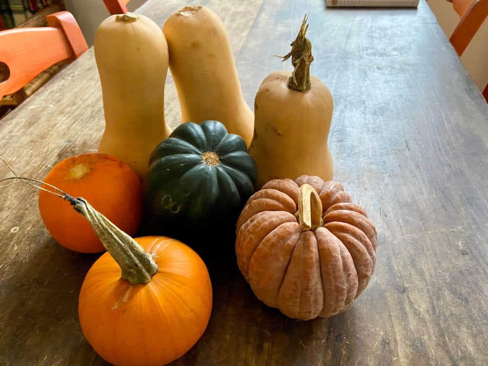 Pumpkins and winter squash. (Kathy Gunst)