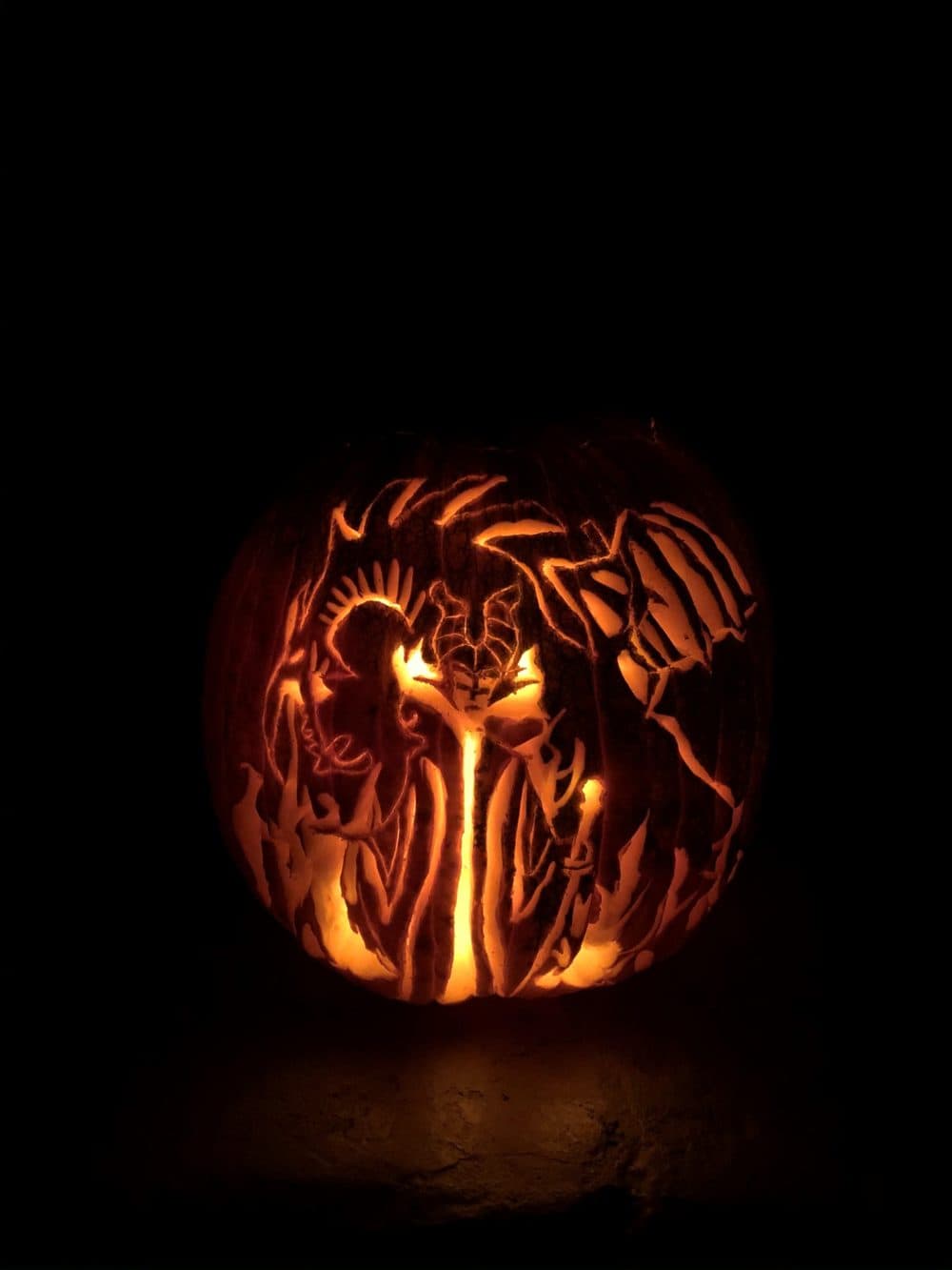 Pumpkin carved by Merisa Kouvo, field manager at Shelburne Farm. (Courtesy Merisa Kuovo)