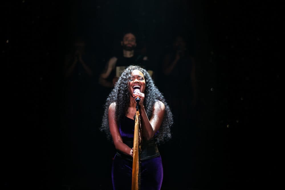 Whitney White in "Macbeth in Stride" at the American Repertory Theater. (Courtesy Lauren Miller)