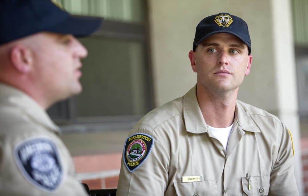 Student officer Daniel Murphy. He'll soon join the Burlington Police Department. (Robin Lubbock/WBUR)