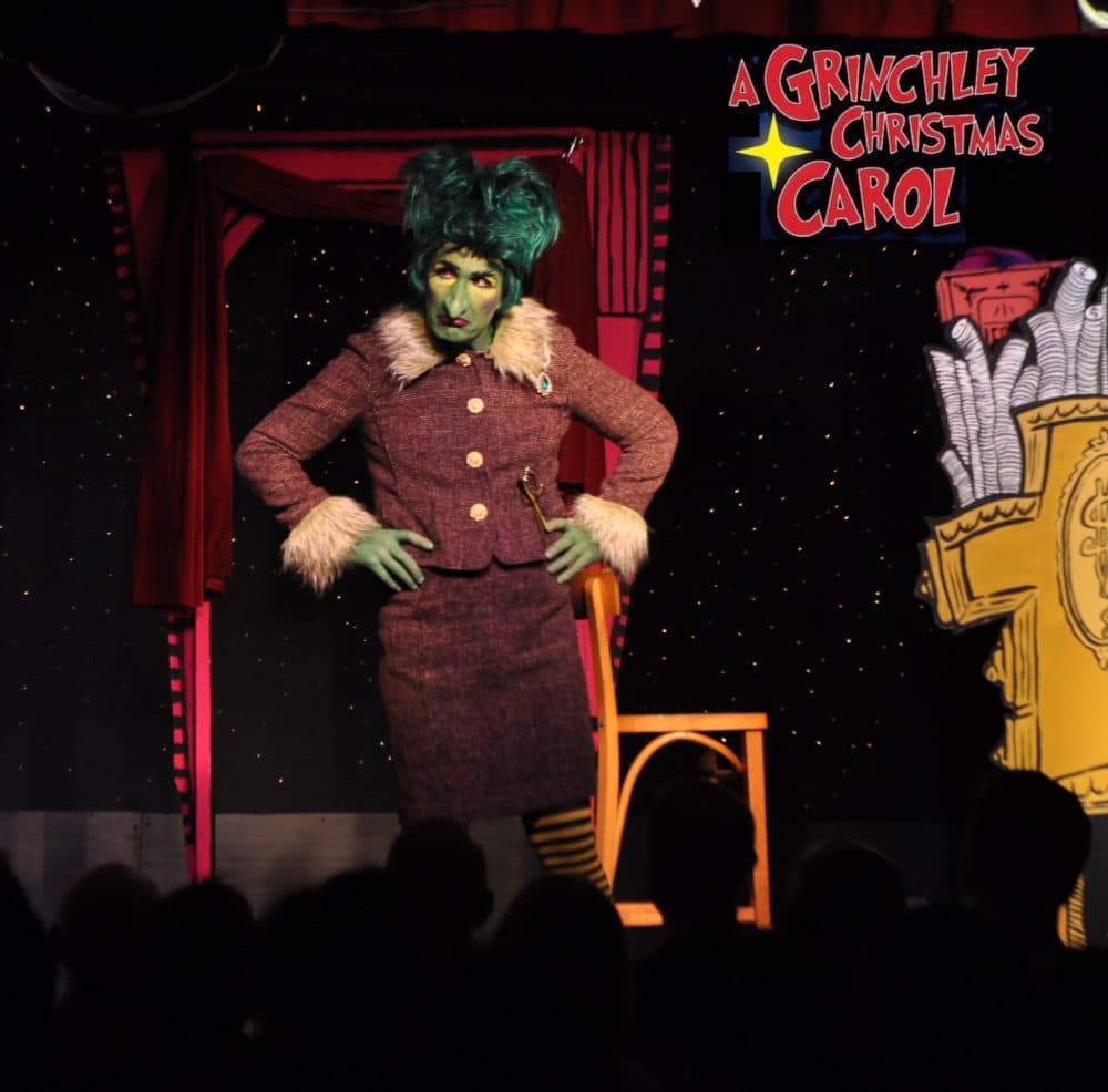 Ryan Landry as Mrs. Grinchley in "A Grinchley Christmas Carol." (Courtesy Michael von Redlich)