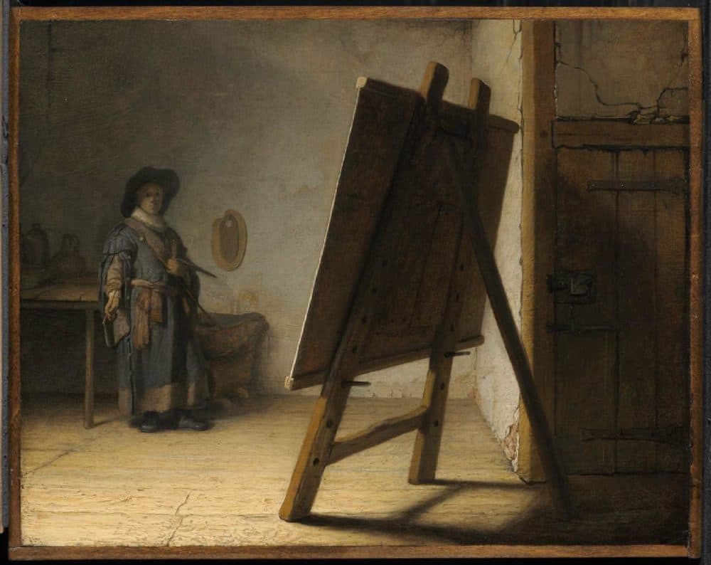 Rembrandt Harmensz.  van Rijn, "Artist in His Studio", vers 1628. (Avec l'aimable autorisation de la collection Zoe Oliver Sherman donnée à la mémoire de Lillie Oliver Poor/Museum of Fine Arts, Boston)