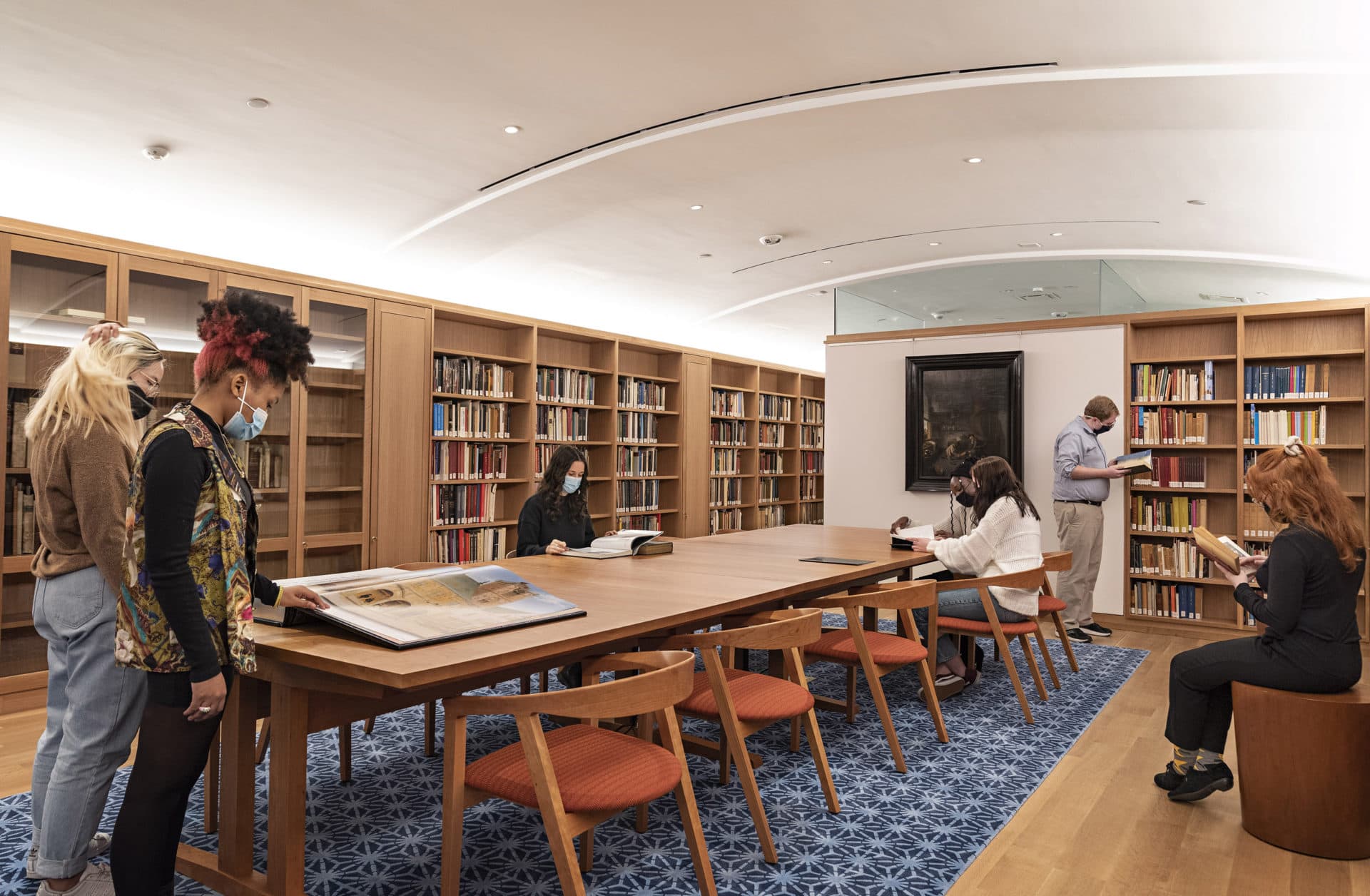 Students in the reading room of the Center for Netherlandish Art at the Museum of Fine Arts in Boston.  (Courtesy of the Museum of Fine Arts, Boston)