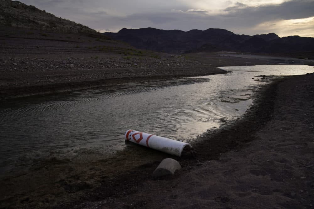 Water levels at Lake Mead, the largest reservoir on the Colorado River, have fallen to record lows. (AP Photo/John Locher)