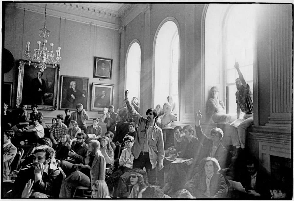 Protesters at Harvard University in 1969. (Timothy Carlson)