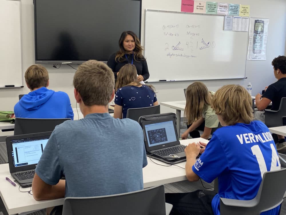 Serle McNeil is a substitute teacher in Andover, Kan. The Andover district hired a team of full-time subs who are deployed daily to fill in for absent teachers. (Suzanne Perez/Kansas News Service)
