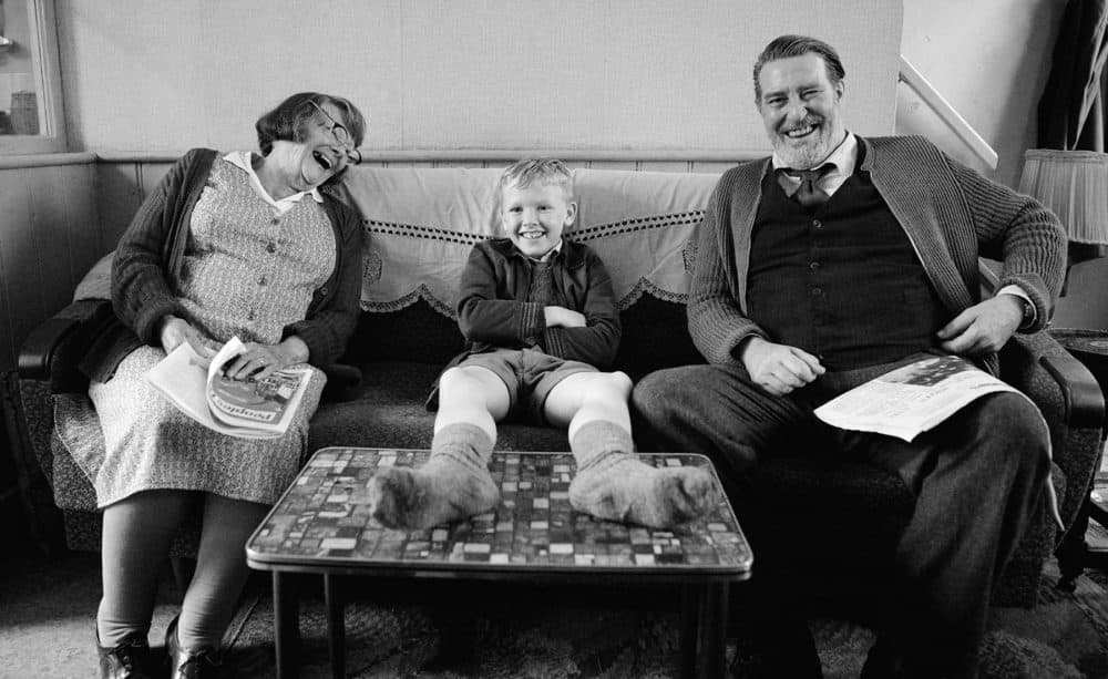 (L to R) Judi Dench as "Granny", Jude Hill as "Buddy" and Ciarán Hinds as "Pop" in director Kenneth Branagh's "Belfast." (Rob Youngson/Focus Features)