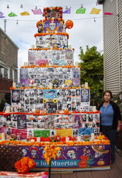 Isabel Hernandez on the Day of the Dead. (Chris Bentley/Here & Now)