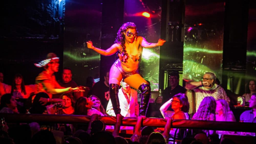 Holly Bourdon in "The Donkey Show" in 2019. (OJ Slaughter for WBUR)