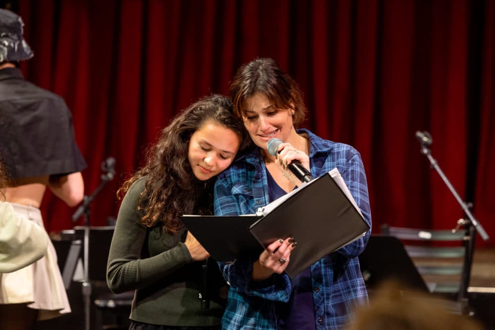YDE and Idina Menzel in rehearsal for "WILD: A Musical Becoming." (Courtesy Maggie Hall)
