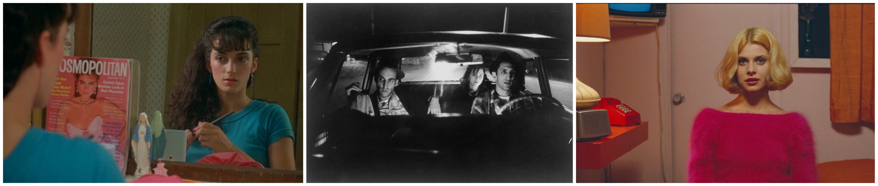Left to right, stills from the films "Old Enough," "Stranger Than Paradise" and "Paris, Texas." (Courtesy Brattle Theatre)