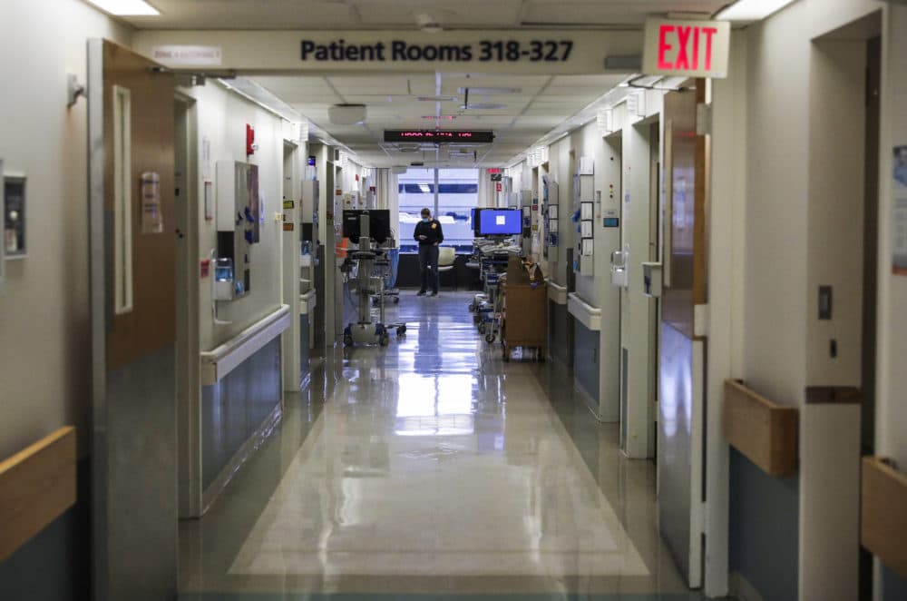 An ICU floor at UMass Memorial Hospital in Worcester. (Erin Clark/The Boston Globe via Getty Images)
