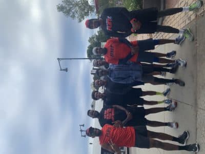 The author, far left, and members of the Boston chapter of Black Men Run. (Courtesy Jeff Davis)