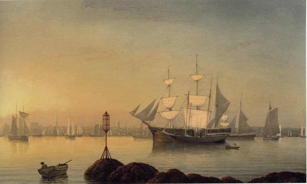 Fitz Henry Lane, "Gloucester Harbor View" (1858).  (Courtesy Boston College)
