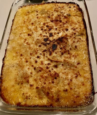 Emma’s Moussaka. (Kathy Gunst/Here & Now)