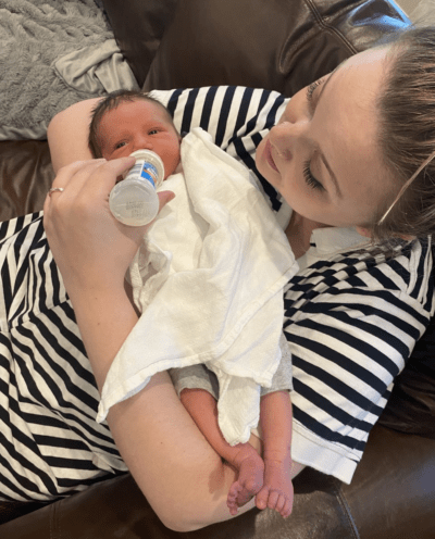 Megan Posco holding her nephew Cameron. (Courtesy)