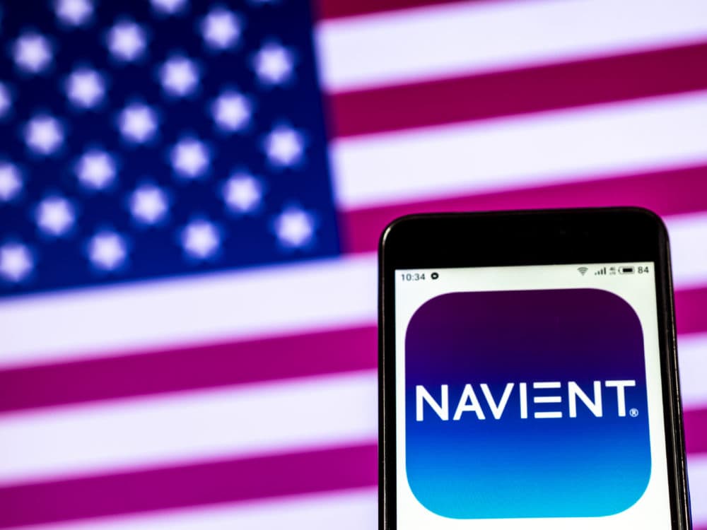 The national student loan corporation Navient has agreed to forgive $41 million in private loans for Massachusetts student borrowers as part of a $1.85 billion settlement. (Igor Golovniov/SOPA Images/LightRocket via Getty Images)
