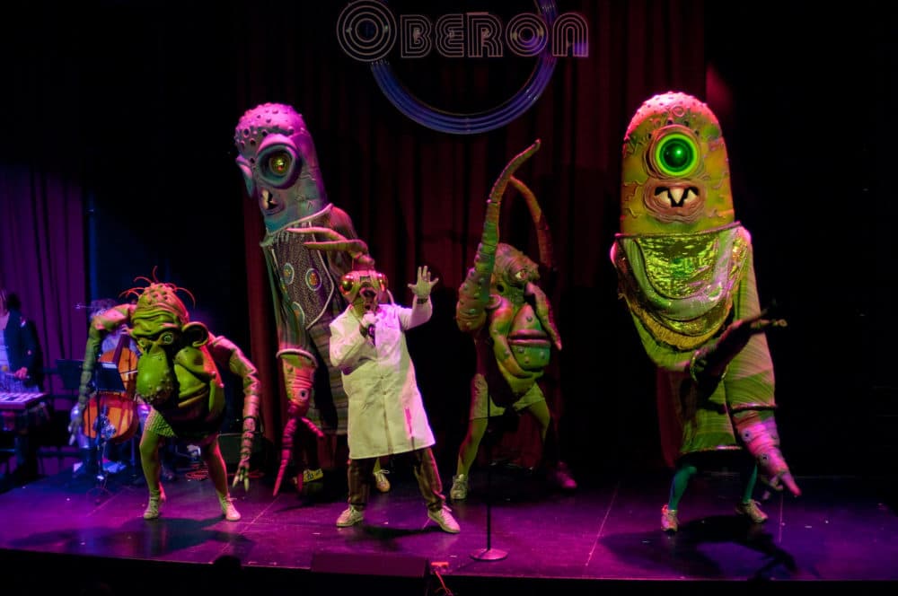 The puppetry group Big Nazo at a production of Bent Wit Cabaret at OBERON in 2010. (Courtesy Justin Moore)