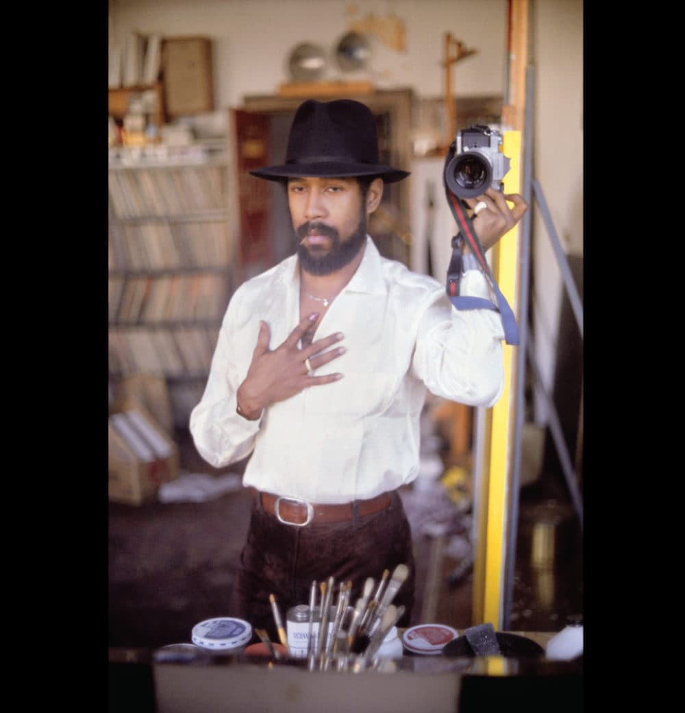 Barkley L. Hendricks, "Self-Portrait with a Black Hat," 1989-2013. (Courtesy the artist's estate and Jack Shainman Gallery, New York)