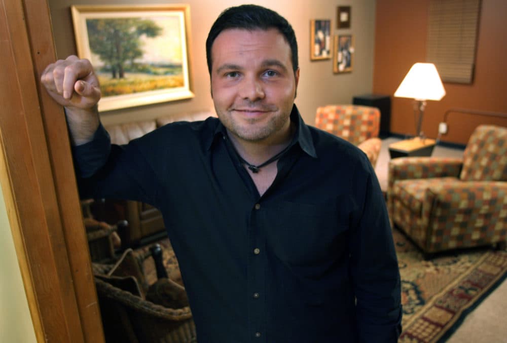 Mars Hill Church Lead Pastor Mark Driscoll poses outside of his office prior to an evening service at the church's flagship black warehouse in Seattle on Feb. 11, 2007. (Scott Cohen/AP)