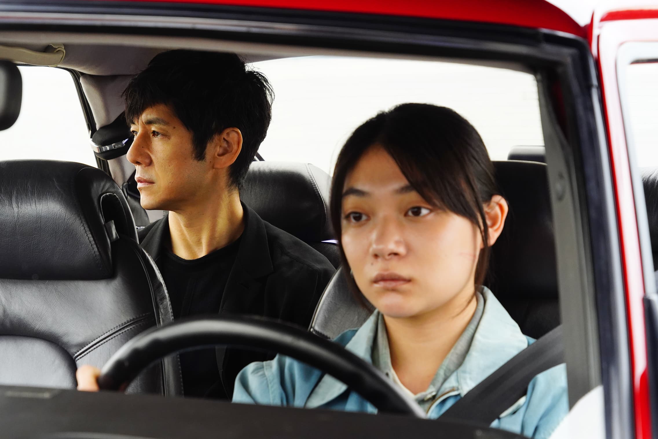 Hidetoshi Nishijima and Tôko Miura in Ryûsuke Hamaguchi's "Drive My Car." (Courtesy Janus Films)