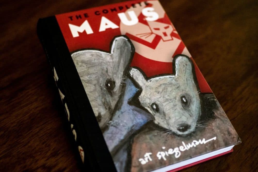The cover of the graphic novel "Maus" by Art Spiegelman. A school board in Tennessee has added to a surge in book bans by conservatives with an order to remove the award-winning 1986 graphic novel on the Holocaust, "Maus," from local student libraries. Author Art Spiegelman told CNN on January 27 — coincidentally International Holocaust Remembrance Day — that the ban of his book for crude language was "myopic" and represents a "bigger and stupider" problem than any with his specific work. (Maro Siranosian/ AFP/Getty Images)