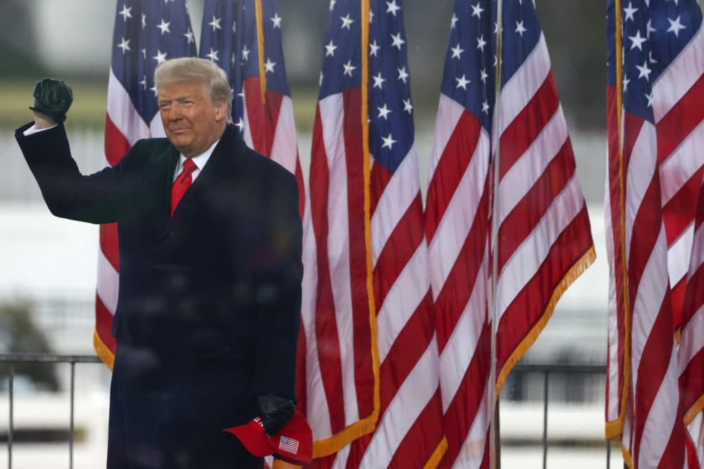 President Donald Trump arrives at the "Stop The Steal" Rally on January 6, 2021 in Washington, DC. (Tasos Katopodis/Getty Images)