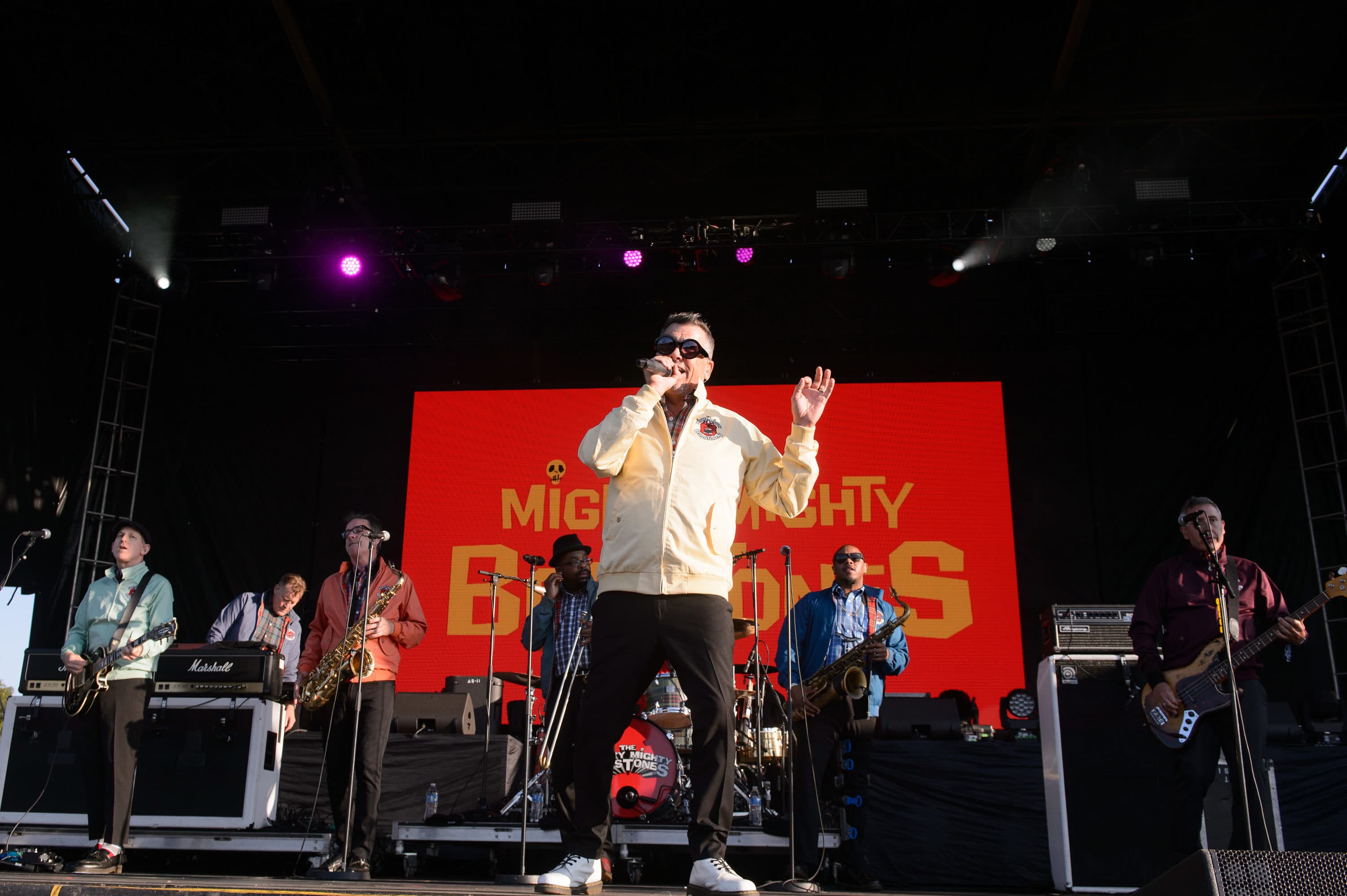 Dicky Barrett of The Mighty Mighty Bosstones performs during Riot Fest 2021 at Douglass Park on September 18, 2021 in Chicago, Illinois. (Daniel Boczarski/Getty Images)