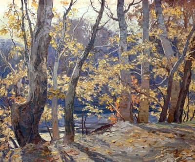Ken Gore, "Beeches on the Agawam," 1991. (Courtesy Cape Ann Museum)