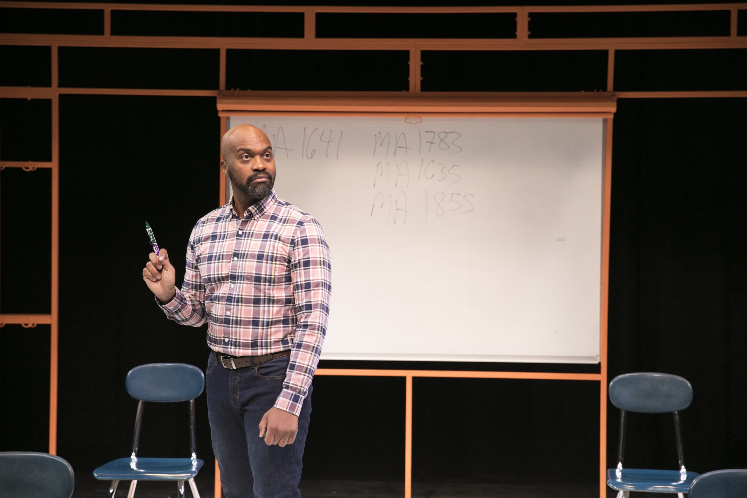 Maurice Emmanuel Parent plays himself as a teacher in "Mr. Parent" at the Lyric Stage Company of Boston. (Courtesy Mark S. Howard)