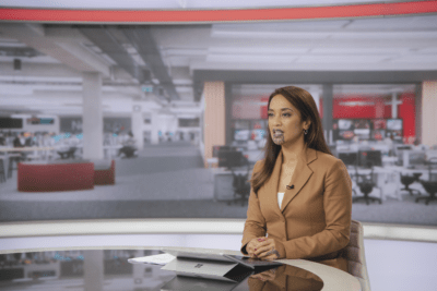 Discovery's Oriini Kaipara for Newshub, New Zealand. (Courtesy of Discovery)