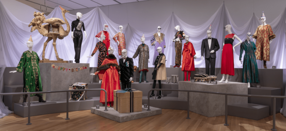 Carl and Iris Apfel gallery in the Fashion and Design gallery at PEM in 2021 -- in state of celebration for her 100th birthday. (Courtesy Peabody Essex Museum)