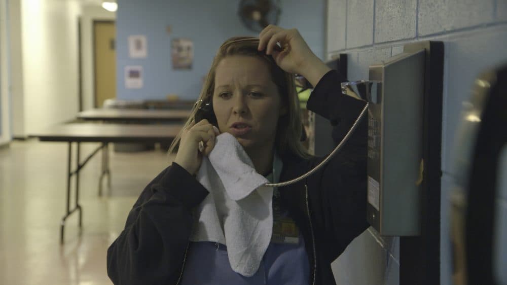 In the documentary "Apart," Amanda calls her son from prison. (Tim Metzger, © Red Antelope Films)
