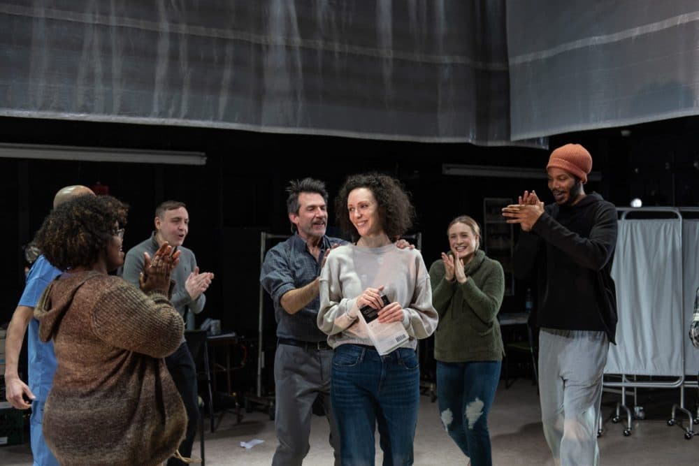 The cast of "People, Places & Things" at SpeakEasy Stage Company. (Courtesy Anabel Rios Photography)