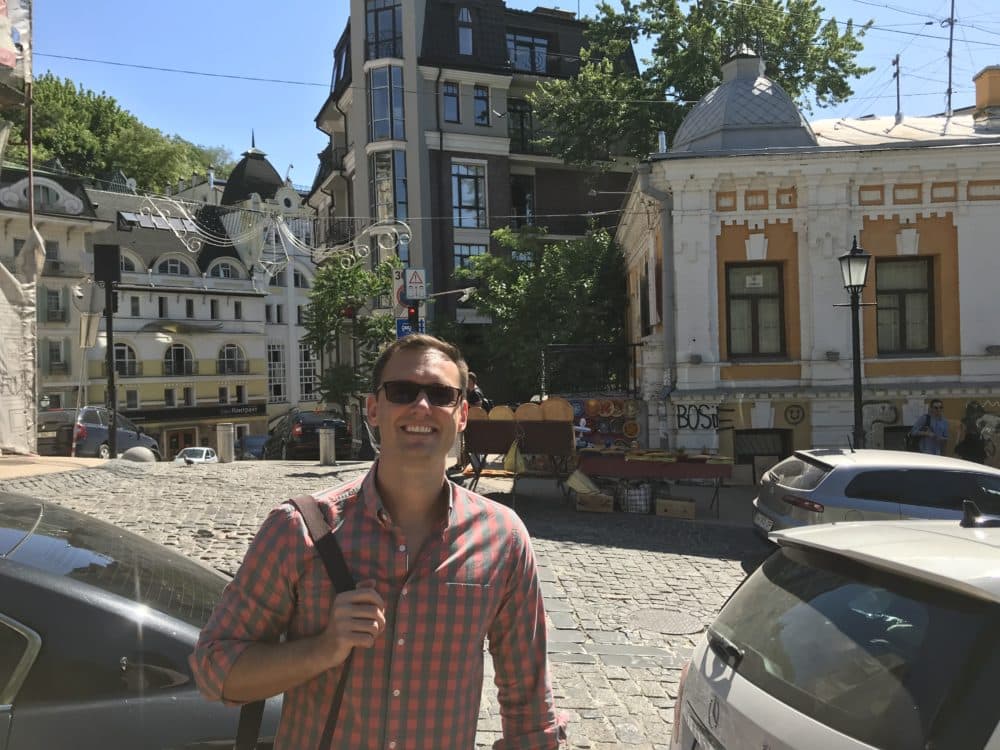 The author in Kyiv's historic St. Andrew’s Descent, 2018. (Courtesy of Oleh Kotsyuba)