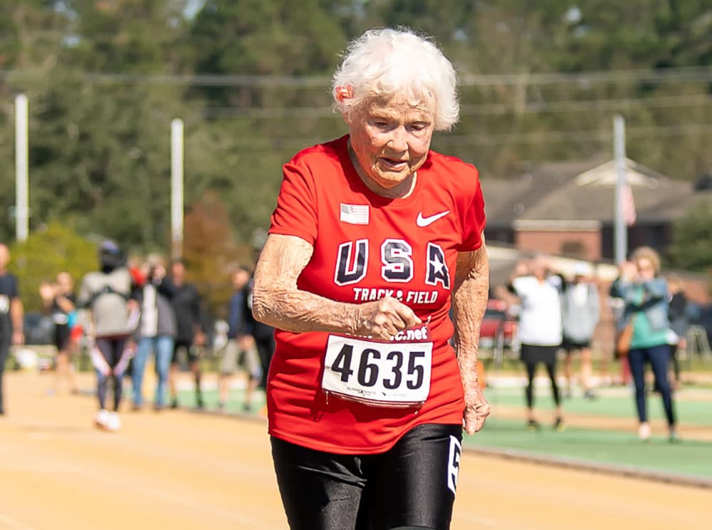 Last November, Julia Hawkins set a new world record for the 100-meter dash at the Lousiana Senior Olympics — at the age of 105. (Brit Huckaby/National Senior Games)
