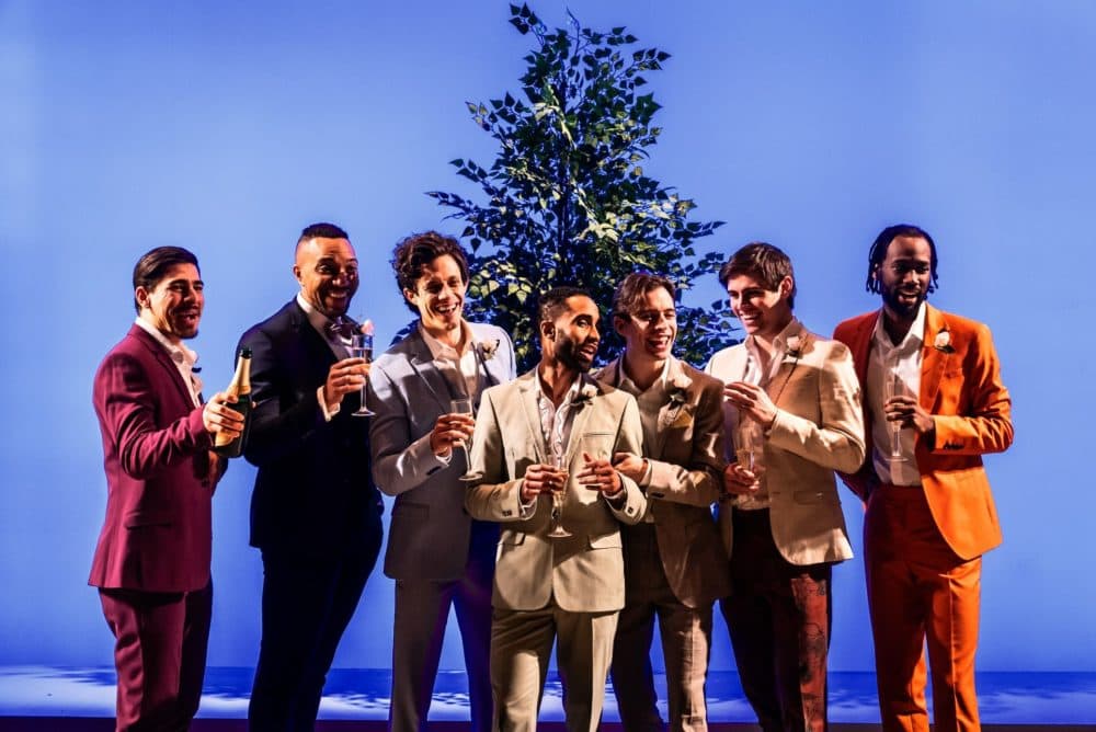 The cast of "The Inheritance" in a 2020 production. (Courtesy Matthew Murphy)